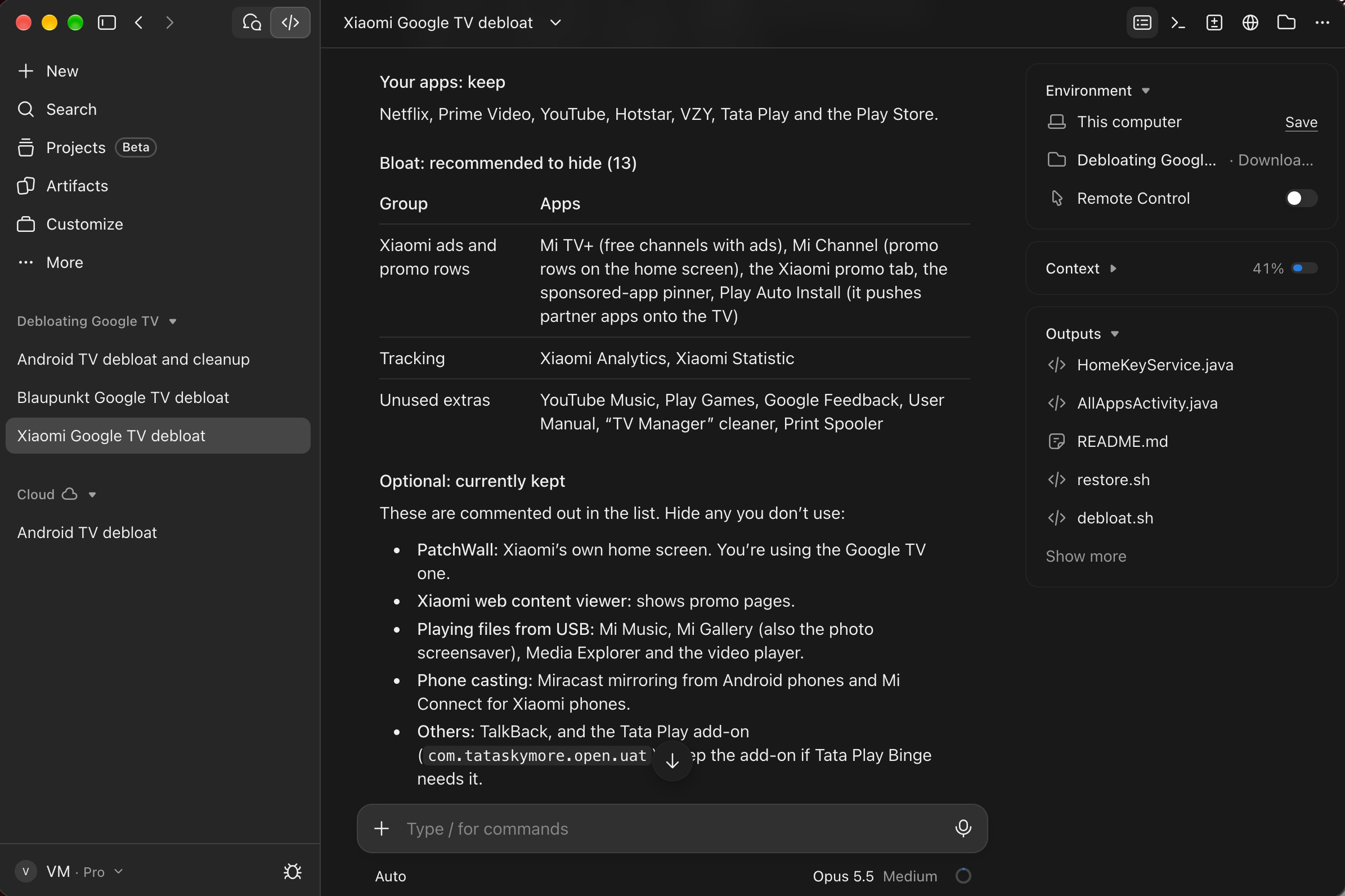 During the debloat process, carefully read through AI’s recommendations on which apps to disable and which to leave as is. During the debloat process, carefully read through AI’s recommendations on which apps to disable and which to leave as is.