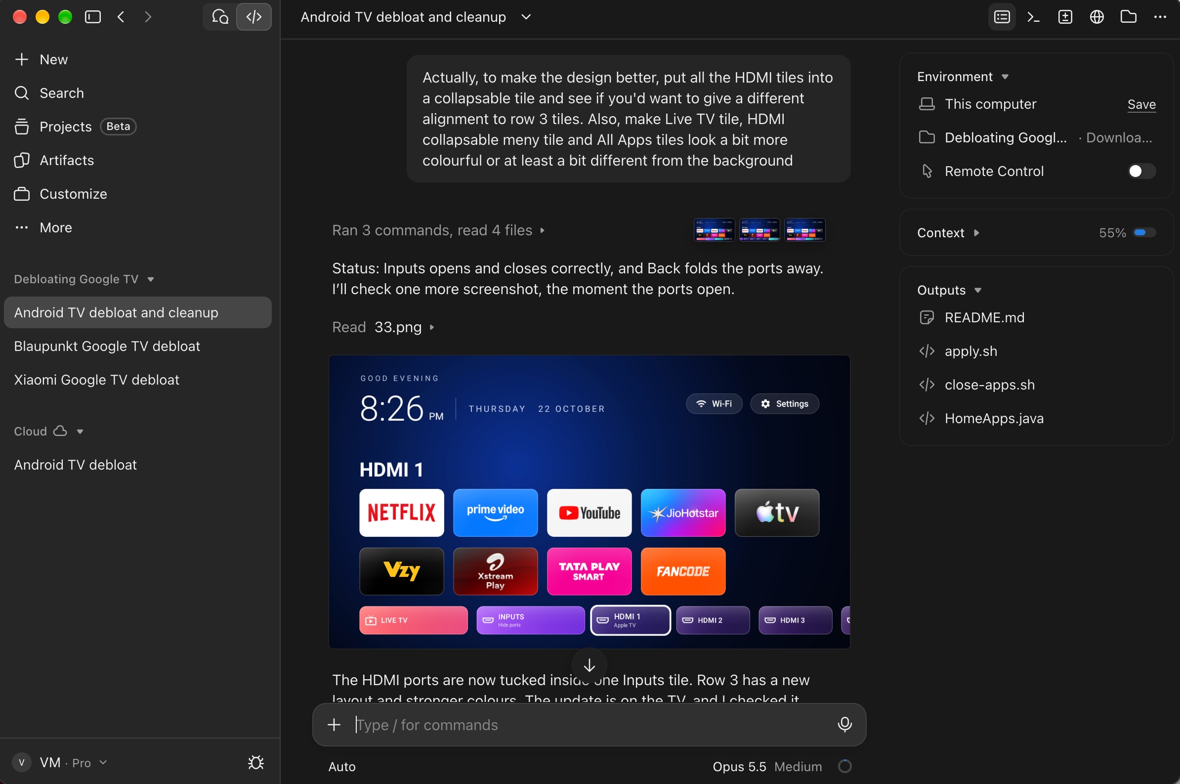 Go as specific with how you want the TVs interface to look. Go as specific with how you want the TVs interface to look.