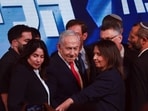 Israeli Prime Minister and Likud party leader Benjamin Netanyahu reacts while on stage after the exit polls, at his party headquarters during Israel's national election, in Jerusalem, October 28, 2026. REUTERS/Ronen Zvulun