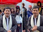 Chief Minister Conrad Sangma with cosplayers. 