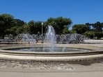 Fountain at Music Concourse in the Golden Gate Park in San Francisco, California, USA