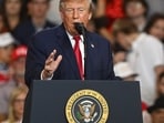 President Donald Trump speaks at a campaign rally at Lubbock Memorial Civic Center, Tuesday, Oct. 27, 2026, in Lubbock, Texas. (AP Photo/Annie Rice)