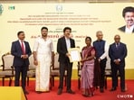 He felicitated 60 students who secured national first ranks in the All India Trade Test.