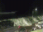 Visuals showed strong winds and high tides at RK Beach in Visakhapatnam, with rough sea conditions prevailing in the area. 