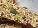 The amaranth cranberry energy bars need minutes to prepare and around four hours to set in the fridge. 