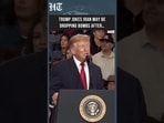 Trump Jokes About Iran Dropping Bombs as Noise Interrupts His Remarks | Tehran Tensions