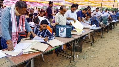 The elections are being held in four phases under a revised schedule. (ANI) The elections are being held in four phases under a revised schedule. (ANI)