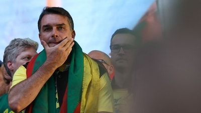 Brazil's right-wing senator and Liberal Party (PL) presidential candidate Flavio Bolsonaro fled to the US after his defeat in the elections (AFP)