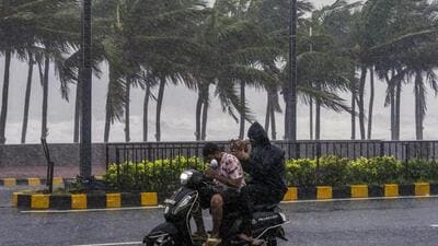 Gusty winds with speeds of 125-135 kmph have been reported in Kakinada, Konaseema and West Godavari. (PTI photo)