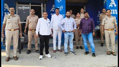 The drive was carried out jointly by the first and second enforcement teams and the enforcement team of Noida, with assistance from personnel of the Badalpur police station. (HT Photo) The drive was carried out jointly by the first and second enforcement teams and the enforcement team of Noida, with assistance from personnel of the Badalpur police station. (HT Photo)