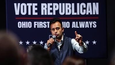 Ohio gubernatorial Republican candidate Vivek Ramaswamy’s refusal to withdraw a controversial ad targeting Amy Acton has cost him endorsements and event venues. (REUTERS)