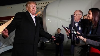 US President Donald Trump spoke to the press about the Iran conflict and the Russia-Ukraine war. (REUTERS)