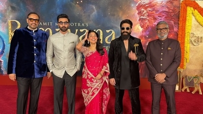 Ramayana cast at the film's world premiere in Los Angeles. Ramayana cast at the film's world premiere in Los Angeles.