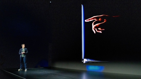 John Ternus, chief executive officer of Apple Inc., speaks during an event in Los Angeles, California, US, on Wednesday, Oct. 28.