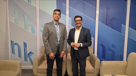 Sriram Raghavan, General Manager, IBM Software, India and Software Innovation Lab and Sunil Gupta, Co-Founder, Managing Director & CEO, Yotta Data Services (Shweta Ganjoo / HT Tech)