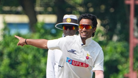 After his batting heroics, Ayush Badoni picked up a wicket for Delhi as well(PTI)