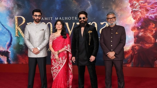 Ranbir Kapoor, Sai Pallavi, Yash and director Nitesh Tiwari attended the Los Angeles premiere of Ramayana at the Academy Museum of Motion Pictures in Los Angeles. (Pic: AFP)