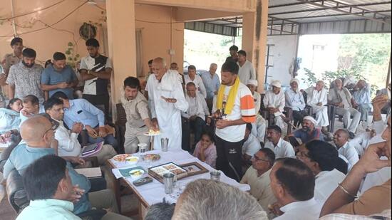 The committee held consultations at Ramalwas village in Charkhi Dadri and Rajawas village in Mahendergarh. (HT Photo)