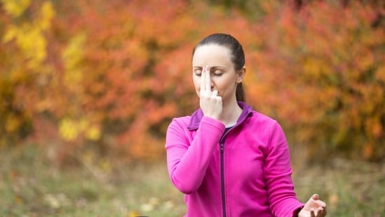 Slow breathing reduces the cortisol level in the body.