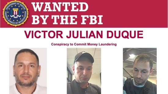 The FBI is searching for Victor Julian Duque, accused of drug money laundering. 