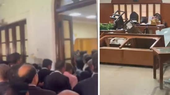 The incident took place when Justice Bhanot arrived at the courtroom.