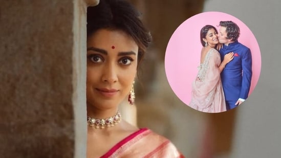 Shriya Saran, (inset) with husband Andrei Koscheev