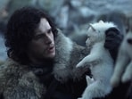 In the George RR Martin's Game of Thrones universe, dire wolves are huge, legendary creatures deeply connected to the Stark family, serving as loyal companions and powerful symbols of their resilience and identity.