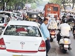 After the end of AI-backed pilot project to detect traffic violations on September 15, double-parking and unauthorised stopping of vehicles have resurfaced on Fergusson College Road. ((PIC FOR REPRESENTATION))