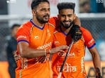 Harmanpreet Singh and Sukhjeet Singh scored braces each(Hockey India)
