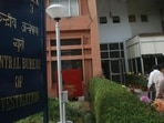 The Central Bureau of Investigation arrested an income tax inspector after he was allegedly caught accepting  <span class='webrupee'>₹</span>15 lakh in cash as a bribe from a person to close a departmental proceeding against him regarding a benami property. (HT Photo)