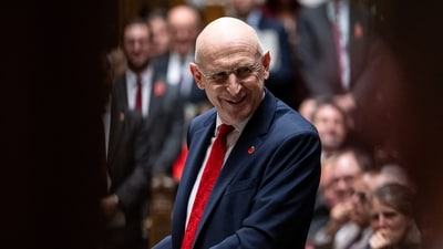 British Chancellor of the Exchequer John Healey presents the Financial Statement and Budget Report at the House of Commons in London, Britain, October 28, 2026. ©House of Commons/Handout via REUTERS (via REUTERS)