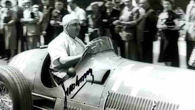 Giuseppe Farina won the first ever Formula 1 championship race, the 1950 British Grand Prix at Silverstone (Picryl) Giuseppe Farina won the first ever Formula 1 championship race, the 1950 British Grand Prix at Silverstone (Picryl)