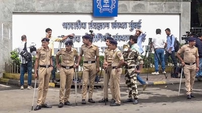 Mumbai: Police personnel stand guard outside IIT Bombay after the recent death by suicide of a second year B Tech student Sahil Wakode, in Mumbai, Tuesday, Sept. 22, 2026. (PTI File) Mumbai: Police personnel stand guard outside IIT Bombay after the recent death by suicide of a second year B Tech student Sahil Wakode, in Mumbai, Tuesday, Sept. 22, 2026. (PTI File)