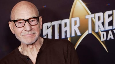 British actor Sir Patrick Stewart arrives to Paramount+ Star Trek Day held at Skirball Cultural Center in Los Angeles, California, on September 8, 2022. British actor Sir Patrick Stewart arrives to Paramount+ Star Trek Day held at Skirball Cultural Center in Los Angeles, California, on September 8, 2022.