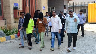 The accused were produced before the court on Thursday. (Bhushan Koyande/HT Photo) The accused were produced before the court on Thursday. (Bhushan Koyande/HT Photo)