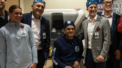 An Indian-origin surgeon performed a robotic operation on a cancer patient at a hospital 35 miles away in a first for the US. (AdventHealth) An Indian-origin surgeon performed a robotic operation on a cancer patient at a hospital 35 miles away in a first for the US. (AdventHealth)