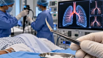 Doctors in Dubai removed a nearly 2cm-long fish bone from an Indian man's airway more than two months after he accidentally inhaled it. Doctors in Dubai removed a nearly 2cm-long fish bone from an Indian man's airway more than two months after he accidentally inhaled it.