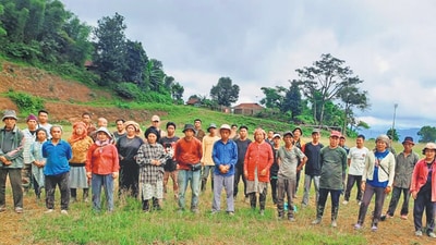 Konsakhul village, in the heart of Kangpokpi district, used to have around 550 residents, mostly farmers. Now, only 147 Naga residents are left. (HT PHOTO)