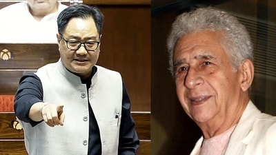 Kiren Rijiju said that he thought Shah was an “ordinary” actor but turned out to be “dangerous urban Dimagi Naxal” (File Photo) Kiren Rijiju said that he thought Shah was an “ordinary” actor but turned out to be “dangerous urban Dimagi Naxal” (File Photo)