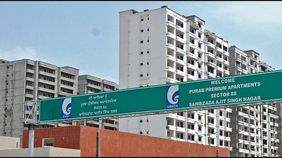 Conceived in 2011, the housing project, featuring 1,620 premium apartments in 27 four-storey towers, was not completed until 2024 amid escalating costs. (HT)