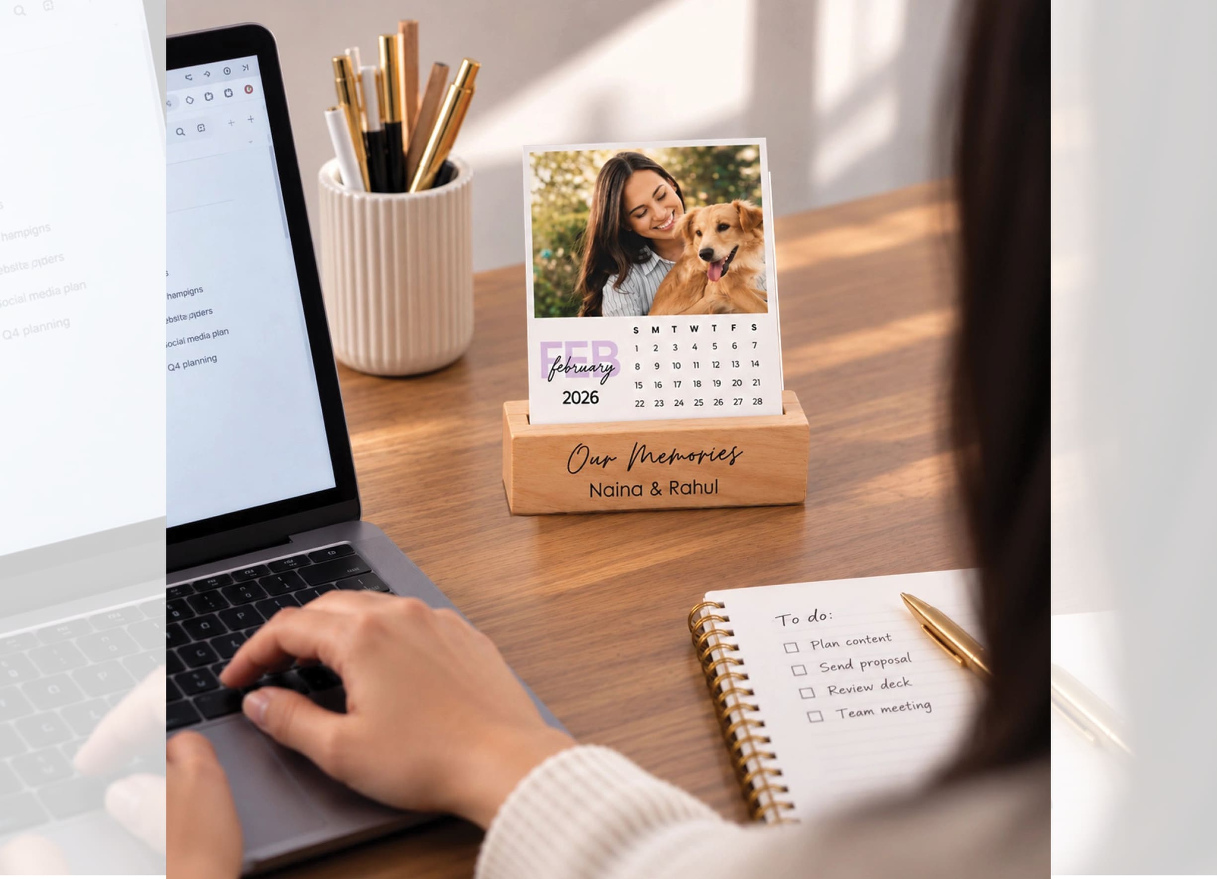 Not everyone wants a calendar with 12 photos of themselves on their office desk. (CONFETTI GIFTS) Not everyone wants a calendar with 12 photos of themselves on their office desk. (CONFETTI GIFTS)