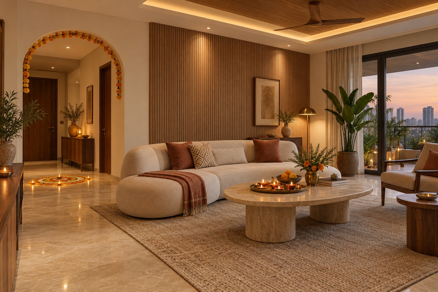 Keep your interiors warm and minimalistic. (Picture credit: AI generated)