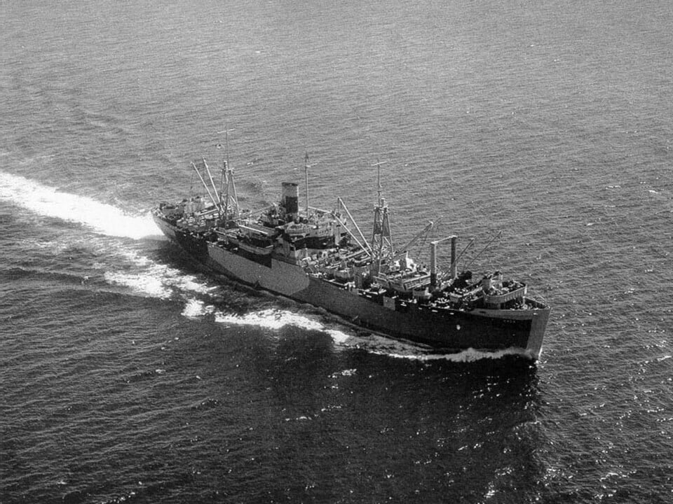 The USS Algol, a former Navy attack transport, was sunk off Shark River in 1991 and became the largest ship on New Jersey’s artificial reefs. (Wikimedia Commons) The USS Algol, a former Navy attack transport, was sunk off Shark River in 1991 and became the largest ship on New Jersey’s artificial reefs. (Wikimedia Commons)