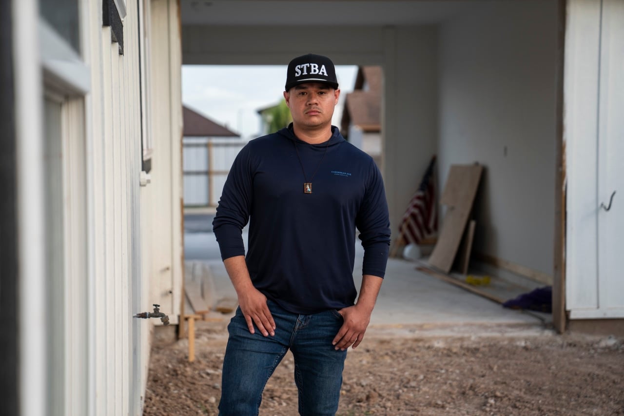 Contractor Benny Melendez, at a home he is building in San Juan, Texas. Contractor Benny Melendez, at a home he is building in San Juan, Texas.