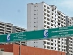 Conceived in 2011, the housing project, featuring 1,620 premium apartments in 27 four-storey towers, was not completed until 2024 amid escalating costs. (HT)