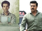 Rajkummar Rao and Ram Charan in stills from Newton and Game Changer.
