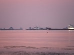 FILE PHOTO: Vessels in the Strait of Hormuz near the beach of Bandar Abbas, Iran.(via REUTERS)