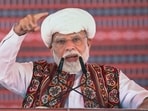 Prime Minister Narendra Modi addresses the inauguration and foundation stone laying of various developmental projects, in Banaskantha district, Gujarat. 