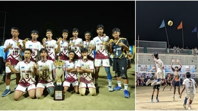 The Manipur boys' team, representing YPC Ishok Village, defeated Assam 3-1 in the Brahmaputra Volleyball Interstate League final on October 4. (BVL)