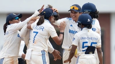 The Indian women's team during a Test match vs South Africa (BCCI)